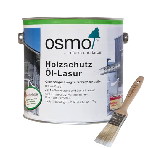 Osmo Holzschutz Öl-Lasur Effekt 1143 Onyxsilber 2,5l Holzschutz-Anstrich mit Metallic-Effekt auf Naturölbasis für alles Holz im Außenbereich + Pfahler-Pinsel Osmo Holzschutz Öl-Lasur Effekt 1143 Onyxsilber 2,5l Holzschutz-Anstrich mit Metallic-Effekt auf Naturölbasis für alles Holz im Außenbereich + Pfahler-Pinsel von Generisch