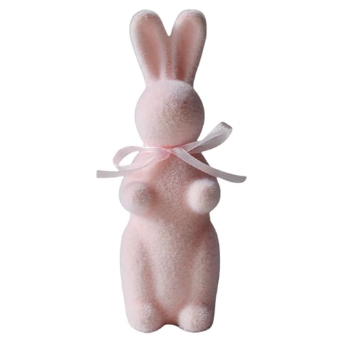 Osterdeko Beflockte Hasenfiguren Beflockte Hasenfigur für den Tisch | Realistisches Haltungsdekorationswerkzeug für Tisch, Arbeitsbereich, Schrank, Bücherregal, Kamin Osterdeko Beflockte Hasenfiguren Beflockte Hasenfigur für den Tisch | Realistisches Haltungsdekorationswerkzeug für Tisch, Arbeitsbereich, Schrank, Bücherregal, Kamin von Generisch