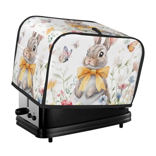 Osterhasen-Toaster-Abdeckung, 2 Scheiben, Schmetterlingshasen-Toaster, gemütlich, mit Tasche, schmutzabweisend, staubdicht, Küchenschutz für kleine Geräte Osterhasen-Toaster-Abdeckung, 2 Scheiben, Schmetterlingshasen-Toaster, gemütlich, mit Tasche, schmutzabweisend, staubdicht, Küchenschutz für kleine Geräte von Generisch