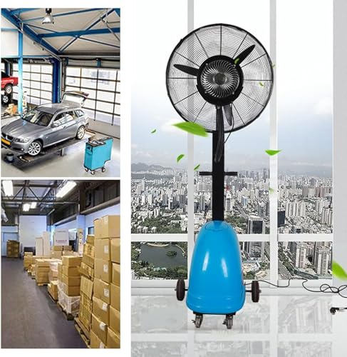 Oszillierender Nebelventilator, robuster Bodenventilator mit 3 Kühlgeschwindigkeiten und 38 l Tank für Hinterhöfe und Terrassen Oszillierender Nebelventilator, robuster Bodenventilator mit 3 Kühlgeschwindigkeiten und 38 l Tank für Hinterhöfe und Terrassen von Generisch