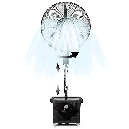 Oszillierender Standventilator für Außenkühlung, 3 Windmodi, höhenverstellbar, industrieller Standventilator von Generisch