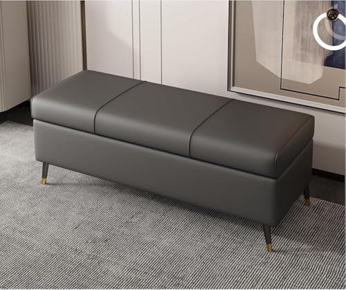 Ottoman-Bank aus Kunstleder mit Kissen für Eingangsbereich, Wohnzimmer und Schlafzimmer Ottoman-Bank aus Kunstleder mit Kissen für Eingangsbereich, Wohnzimmer und Schlafzimmer von Generisch