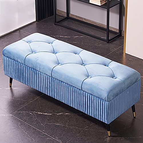 Ottoman-Bank aus Samt, moderner gepolsterter Eingangssitz mit Behälter, platzsparendes Design für Schlafzimmer und Zuhause Ottoman-Bank aus Samt, moderner gepolsterter Eingangssitz mit Behälter, platzsparendes Design für Schlafzimmer und Zuhause von Generisch
