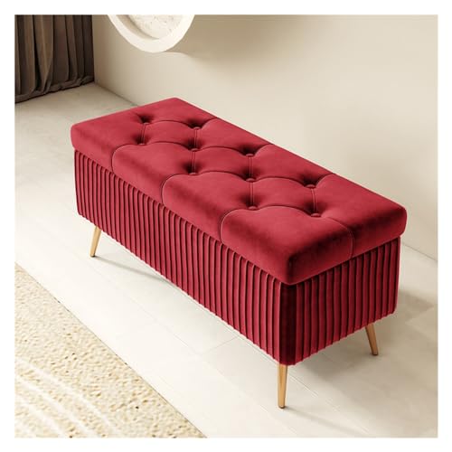 Ottoman-Bank aus Samt mit goldfarbenen Beinen, elegant gepolsterter Fußbett, perfekt für Wohnzimmer, Flur und Eingangsbereich Ottoman-Bank aus Samt mit goldfarbenen Beinen, elegant gepolsterter Fußbett, perfekt für Wohnzimmer, Flur und Eingangsbereich von Generisch