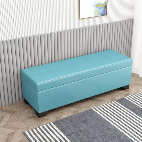 Ottoman-Bank mit Stauraum, für Schlafzimmer, Eingangsbereich, gepolstertes Schuhregal aus Kunstleder, mit Kissen, Flursitz für Wohnzimmer, 120 x 40 x 40 cm Ottoman-Bank mit Stauraum, für Schlafzimmer, Eingangsbereich, gepolstertes Schuhregal aus Kunstleder, mit Kissen, Flursitz für Wohnzimmer, 120 x 40 x 40 cm von Generisch