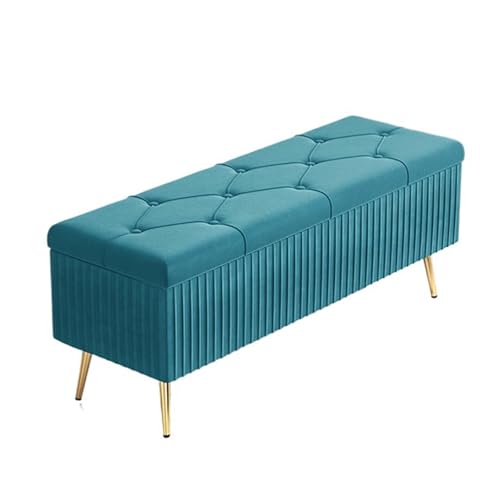Ottoman-Bank mit Stauraum, für Schlafzimmer & Eingangsbereich, Flanell gepolstert, Holzrahmen, Metallbeine, stilvolles Design, 60 x 40 x 45 cm – perfekt für Wohnzimmerdekoration Ottoman-Bank mit Stauraum, für Schlafzimmer & Eingangsbereich, Flanell gepolstert, Holzrahmen, Metallbeine, stilvolles Design, 60 x 40 x 45 cm – perfekt für Wohnzimmerdekoration von Generisch