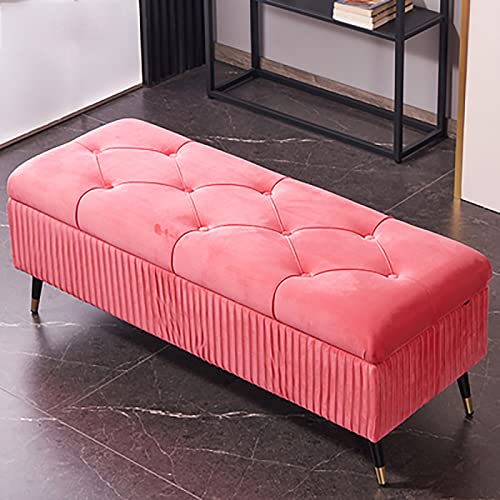 Ottoman-Bank mit Stauraum, moderne Polstermöbel aus Samt für Schlafzimmer oder Eingangsbereich, stilvoller Bett-Organizer mit reichlich Stauraum von Generisch
