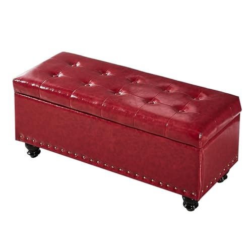 Ottoman-Bank mit gepolstertem Sitz, multifunktionaler Fußstütze und verstecktem Staufach, perfekt für Wohnzimmer, Schlafzimmer und Eingangsbereich Ottoman-Bank mit gepolstertem Sitz, multifunktionaler Fußstütze und verstecktem Staufach, perfekt für Wohnzimmer, Schlafzimmer und Eingangsbereich von Generisch
