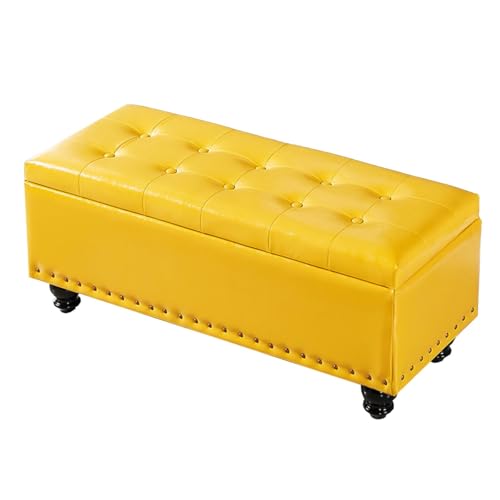 Ottoman-Bank mit gepolstertem Sitz, multifunktionaler Fußstütze und verstecktem Staufach, perfekt für Wohnzimmer, Schlafzimmer und Eingangsbereich von Generisch