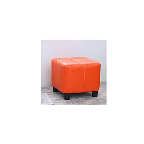 Ottoman-Fußhocker, Ölwachs, PU, weicher rutschfester Fußhocker, leicht zu reinigen, für Schuhwechsel, 30 cm Ottoman-Fußhocker, Ölwachs, PU, weicher rutschfester Fußhocker, leicht zu reinigen, für Schuhwechsel, 30 cm von Generisch