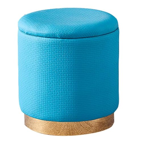 Ottoman-Fußhocker aus Samt, rund, Vintage-Stil, mit Aufbewahrungsdeckel, gepolsterter Sitzhocker für Wohnzimmer, Schlafzimmer, Schminktisch Ottoman-Fußhocker aus Samt, rund, Vintage-Stil, mit Aufbewahrungsdeckel, gepolsterter Sitzhocker für Wohnzimmer, Schlafzimmer, Schminktisch von Generisch