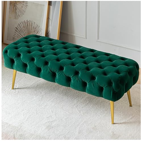 Ottomane Bank mit Knopftuft, Samt End of Bed Bench, Ottomane Bank mit goldenen Beinen, Fensterbank für Wohnzimmer, Schlafzimmer, Eingangsbereich,Blue 2,80cm/31.5in Ottomane Bank mit Knopftuft, Samt End of Bed Bench, Ottomane Bank mit goldenen Beinen, Fensterbank für Wohnzimmer, Schlafzimmer, Eingangsbereich,Blue 2,80cm/31.5in von Generisch