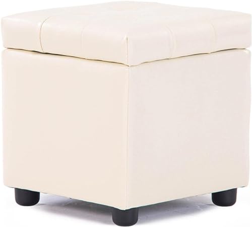 Ottomane Fußhocker mit wasserabweisendem Leder und verdeckter Aufbewahrungsbox für Wohnzimmer-Organisation Ottomane Fußhocker mit wasserabweisendem Leder und verdeckter Aufbewahrungsbox für Wohnzimmer-Organisation von Generisch