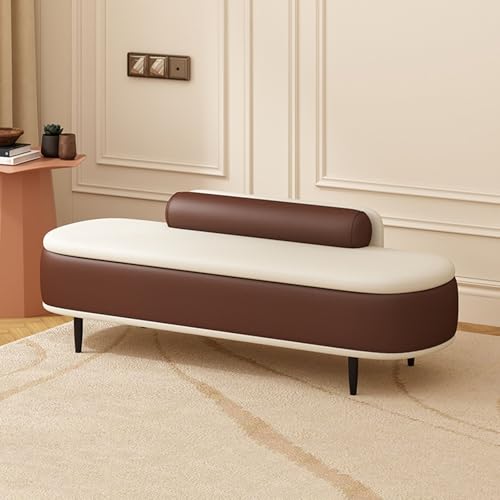 Ottomane aus PU-Leder mit großem Fassungsvermögen, perfekt für Wohnzimmer, Schlafzimmer und Eingangsbereich von Generisch