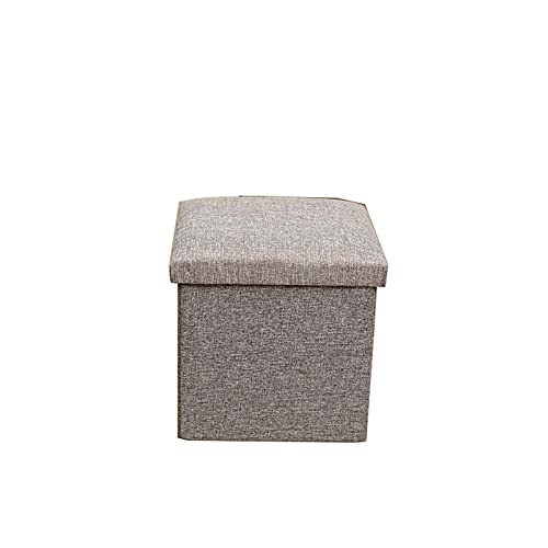 Ottomane mit Stauraum, 48 x 30 x 30 cm, kleiner Fußhocker für Wohnzimmer, Wohnheim oder Büro, tragbare Fußstütze mit Leinenstoff und abnehmbarem Deckel, perfekt für Couch, Schreibtisch oder Haustiere Ottomane mit Stauraum, 48 x 30 x 30 cm, kleiner Fußhocker für Wohnzimmer, Wohnheim oder Büro, tragbare Fußstütze mit Leinenstoff und abnehmbarem Deckel, perfekt für Couch, Schreibtisch oder Haustiere von Generisch