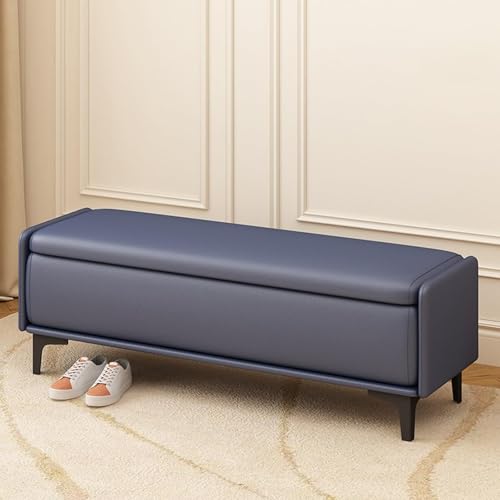 Ottomane mit Stauraum, gepolsterte Fußstütze, Flip-Top-Design, Eingangs-Akzent, Tragfähigkeit 150 kg, ideal für Wohnzimmer und Schlafzimmer von Generisch