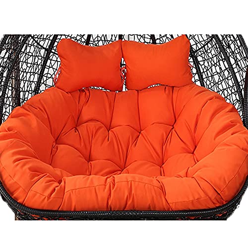 Outdoor 2-Sitzer Eierschaukel Stuhl mit waschbarem, wasserdichtem Kissen, großes sonnenbeständiges Design, bequeme Hängematte, für Garten, Terrasse und Balkon von Generisch