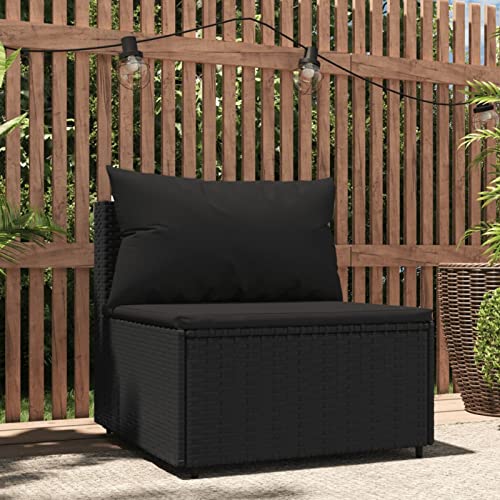 Outdoor 2-Sitzer Sofagarnitur mit Tisch in Braun/Rot/Anthrazit Poly Rattan 3-teilig Terrassenmöbel Set Modulare Sofagarnitur Outdoor Loveseat Sofagarnitur von Generisch