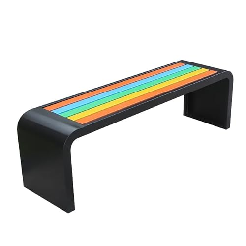 Outdoor-Bank in Regenbogenfarben, robuste Veranda-Sitzgelegenheit mit elegantem Design für Garten, Rasen, Hof und Deck-Dekoration Outdoor-Bank in Regenbogenfarben, robuste Veranda-Sitzgelegenheit mit elegantem Design für Garten, Rasen, Hof und Deck-Dekoration von Generisch