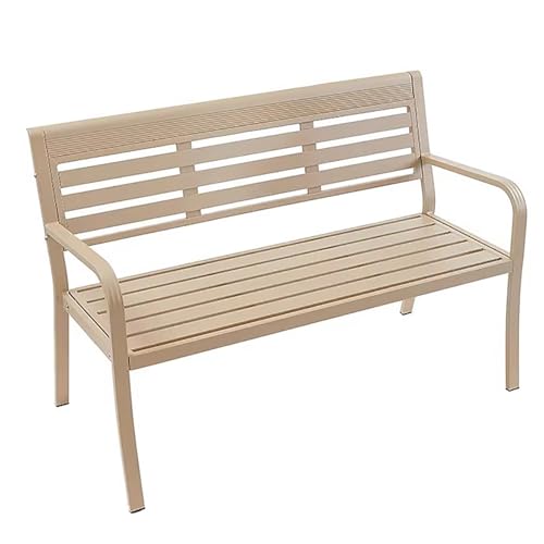 Outdoor-Bank mit Rückenlehne, Gartenmöbel aus Aluminiumlegierung, Lattenrost für Rasen, Park, Deck Outdoor-Bank mit Rückenlehne, Gartenmöbel aus Aluminiumlegierung, Lattenrost für Rasen, Park, Deck von Generisch