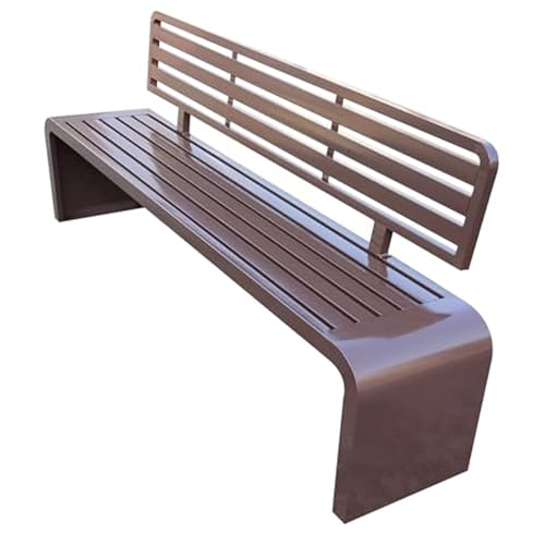 Outdoor Bank mit Rückenlehne, wetterfeste Gartenbank Veranda Bank für Sonnenbaden, Terrasse, Pool und Rasenmöbel von Generisch