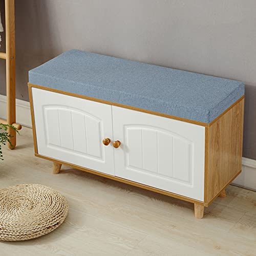 Outdoor Bankauflage 2 3-Sitzer dick und weich für Gartenbank oder Schaukelstuhl Indoor oder Outdoor 80x30x5cm Weiß von Generisch