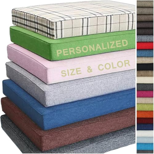 Outdoor Bankauflage waschbar & atmungsaktiv rutschfest für Gartenbank Schaukelstuhl Esszimmerstuhl Erkerfenster (Dunkelblau, 150 x 30 x 5 cm) von Generisch