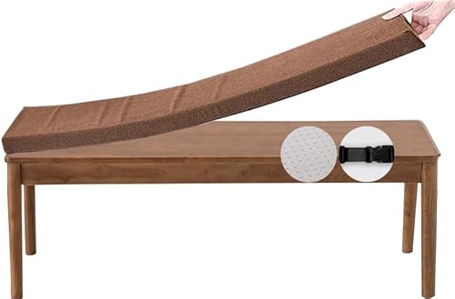 Outdoor-Bankkissen, waschbar, abnehmbar, Sitzpolster für Garten, rutschfestes Sofakissen für Terrassenmöbel, Innen- und Außenbereich, Hellbraun, 140 x 55 x 5 cm Outdoor-Bankkissen, waschbar, abnehmbar, Sitzpolster für Garten, rutschfestes Sofakissen für Terrassenmöbel, Innen- und Außenbereich, Hellbraun, 140 x 55 x 5 cm von Generisch