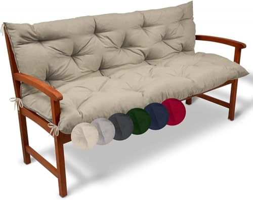 Outdoor-Bankkissen, wasserdicht, weiches Polster für 2-3-Sitzer, Gartenbank, dickes Schaukelkissen mit Rückenlehne, Khaki, 150 x 50 x 50 cm, bequeme Sitzgelegenheit auf der Terrasse Outdoor-Bankkissen, wasserdicht, weiches Polster für 2-3-Sitzer, Gartenbank, dickes Schaukelkissen mit Rückenlehne, Khaki, 150 x 50 x 50 cm, bequeme Sitzgelegenheit auf der Terrasse von Generisch