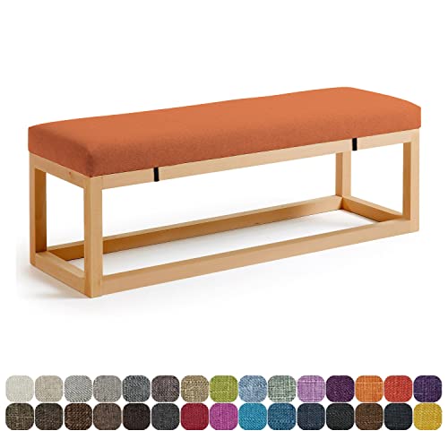 Outdoor-Bankkissen für Innen-/Terrassenmöbel, Sitzkissen für Erkerfenster, Sofa und Schaukelstühle mit elastischen Bändern, Farbe #1, 170 x 30 x 7 cm von Generisch