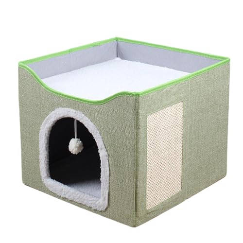 Outdoor Cat House, Foldable Cats Bed Cave, Pet Sleeping Cube, Plush Tent Condo, Scratch Pad Toy for Kitten, Puppy, Small Pets, Home, Bedroom, Living Room, 16.14x16.14x13.78 Inches Outdoor Cat House, Foldable Cats Bed Cave, Pet Sleeping Cube, Plush Tent Condo, Scratch Pad Toy for Kitten, Puppy, Small Pets, Home, Bedroom, Living Room, 16.14x16.14x13.78 Inches von Generisch