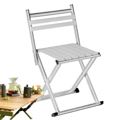 Outdoor Esszimmerstühle 0 Tragbare Metall Terrasse Bank Outdoor Klapphocker Hocker Tragbarer Hocker | Ultraleichter Klappstuhl für Klapphocker von Generisch