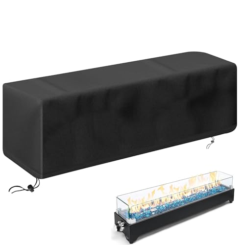 Outdoor Feuerstelle Abdeckung | Rechteckige Feuertischabdeckung Robust - Reißfester Allwetter-Schutz Mit Schnürzug Für Garten Terrasse Camping Picknick Bereiche Regenzeiten von Generisch