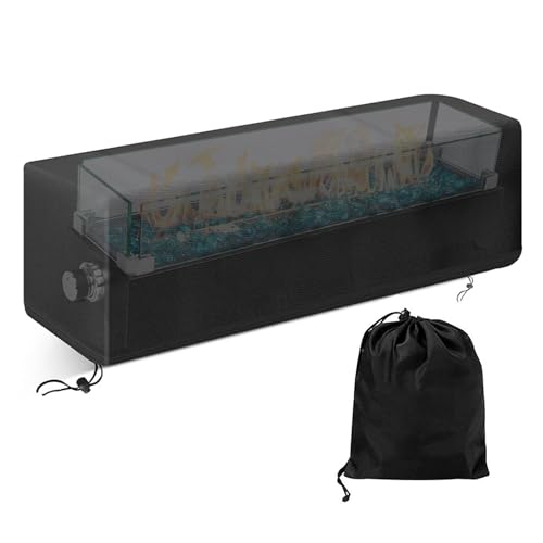 Outdoor Fireplace Cover, Waterproof Fire Pit Shade, Square Portable Weather-Resistant Design with Heavy-Duty Protective Layer for Tailgating, Balcony, Backyard, Camping, 29.02x8.58x9.45 inches von Generisch