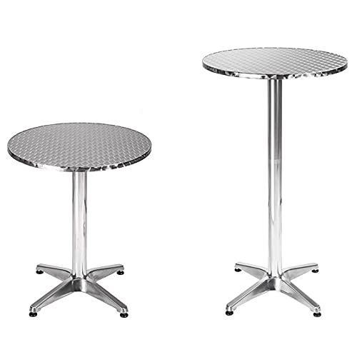 Outdoor Garten Esstisch Bistro Runder Stehtisch Hoch Verstellbar Stehtisch Klappbar von Generisch