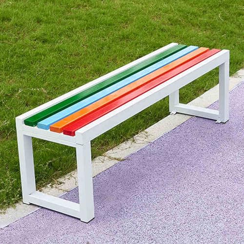 Outdoor Garten Parkbank 2 Personen Holz rückenfrei Metall für Terrasse Veranda oder Hinterhof Outdoor Garten Parkbank 2 Personen Holz rückenfrei Metall für Terrasse Veranda oder Hinterhof von Generisch