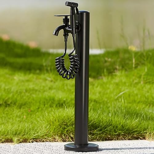Outdoor Garten Wasserhahn Edelstahl Freistehende Wassersäule mit Wasserhahn 60cm Höhe Ideal für Gartenbrunnen Schwarz Finish Outdoor Garten Wasserhahn Edelstahl Freistehende Wassersäule mit Wasserhahn 60cm Höhe Ideal für Gartenbrunnen Schwarz Finish von Generisch