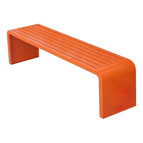 Outdoor Gartenbank, Minimalistischer Metallsitz, Allwetter-Loungestuhl, für Terrasse, Hinterhof, Veranda, Rasen, hohe Tragfähigkeit von Generisch