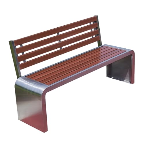 Outdoor Gartenbank aus Holz für 2 Personen mit Rückenlehne - witterungsbeständige Edelstahlhalterung 500 kg Kapazität - Perfekte Terrasse Terrasse Rasen Sitzgelegenheit Outdoor Gartenbank aus Holz für 2 Personen mit Rückenlehne - witterungsbeständige Edelstahlhalterung 500 kg Kapazität - Perfekte Terrasse Terrasse Rasen Sitzgelegenheit von Generisch