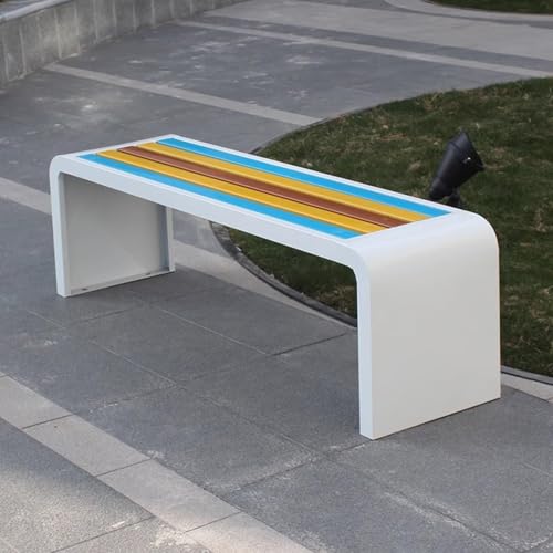 Outdoor-Gartenbank aus Metall zum Sonnenbaden und Entspannen – langlebige Sitzlösung für Terrasse, Park, Pool und Rasen von Generisch