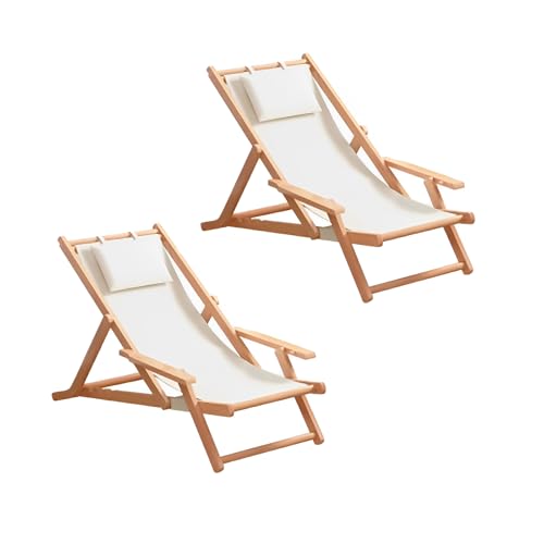 Outdoor Holz Terrasse Lounge Stuhl Set Strand Sling Chair mit 4-fach verstellbarer Rückenlehne, geeignet für Outdoor und Camping Outdoor Holz Terrasse Lounge Stuhl Set Strand Sling Chair mit 4-fach verstellbarer Rückenlehne, geeignet für Outdoor und Camping von Generisch