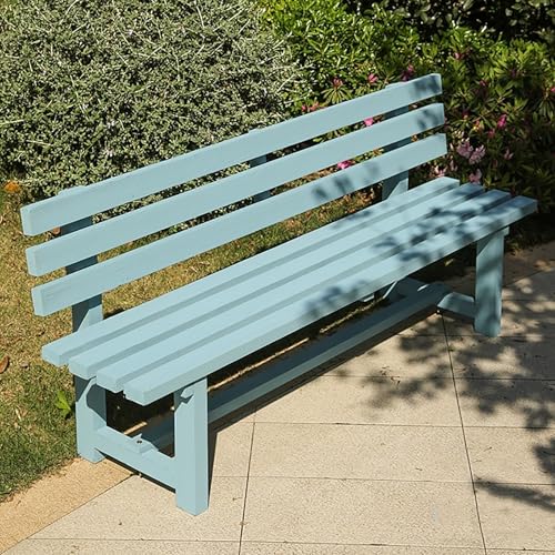 Outdoor Holzbank mit Rückenlehne, Allwetter 2-Personen-Sitz für Terrasse, Garten und Hinterhof, unterstützt bis zu 299.4 kg von Generisch
