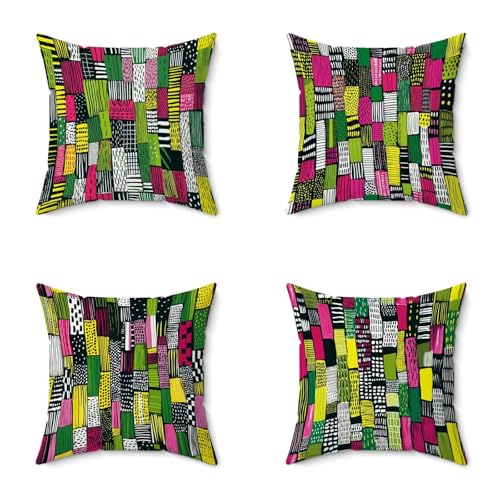 Outdoor Kissen 45X45CM 4er Set Farbe Kissenbezuge Bohemia Wasserfestem Leinen Sofakissen HD Doppelseitig Drucken Dekokissen für Outdoor Garten Terrasse Stuhl Balkon Deko Geschenke für Frauen 5-1356 Outdoor Kissen 45X45CM 4er Set Farbe Kissenbezuge Bohemia Wasserfestem Leinen Sofakissen HD Doppelseitig Drucken Dekokissen für Outdoor Garten Terrasse Stuhl Balkon Deko Geschenke für Frauen 5-1356 von Generisch