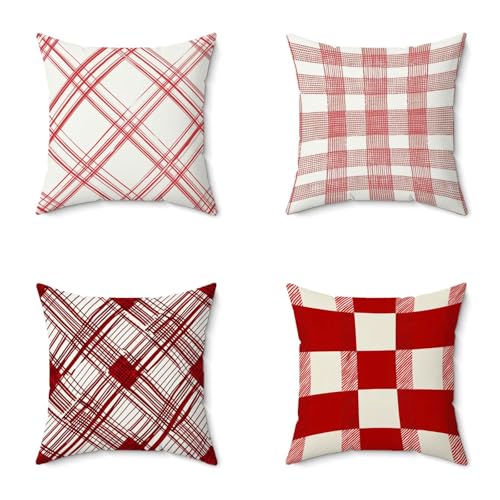 Outdoor Kissen 80X80CM 4er Set Weiß Kissenbezuge Tartán Wasserfestem Weich Sofakissen HD Doppelseitig Drucken Dekokissen für Outdoor Garten Terrasse Stuhl Balkon Deko Geschenke für Frauen 9-6280 Outdoor Kissen 80X80CM 4er Set Weiß Kissenbezuge Tartán Wasserfestem Weich Sofakissen HD Doppelseitig Drucken Dekokissen für Outdoor Garten Terrasse Stuhl Balkon Deko Geschenke für Frauen 9-6280 von Generisch