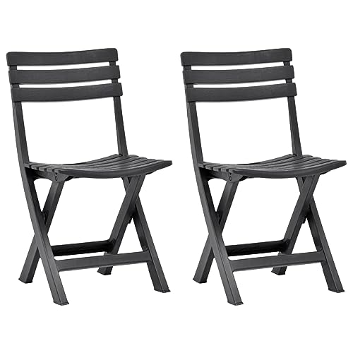 Outdoor Klappbare Gartenstühle 2er Set Kunststoff Anthrazit Liegestühle für Terrasse Terrasse und Hof Outdoor Sitze Möbel für Zuhause Esszimmer Leicht und Langlebig Outdoor Klappbare Gartenstühle 2er Set Kunststoff Anthrazit Liegestühle für Terrasse Terrasse und Hof Outdoor Sitze Möbel für Zuhause Esszimmer Leicht und Langlebig von Generisch