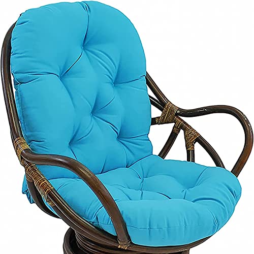 Outdoor Klappbarer Schaukelstuhl, Garten-Schaukelstuhl mit übergroßen Kissen, 120 x 60 cm, waschbare & sichere Kissen für Drehwippe, Rattan-Design für Komfort von Generisch