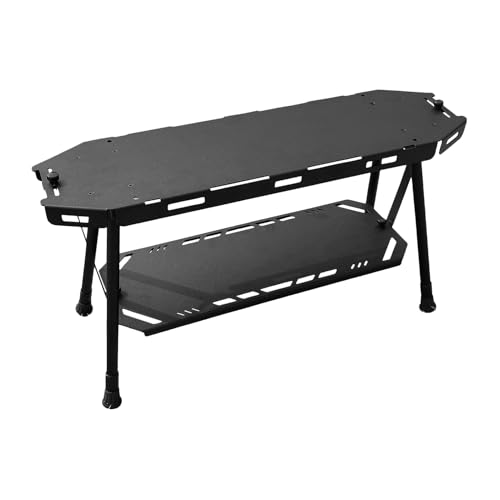 Outdoor -Klapptisch, Camp Foldable Tisch | Tragbare Aluminiumlegierung Camping -Lagerregale - Leichtes Camp -, einfache Montage -Kochstation für den Außenbereich von Generisch