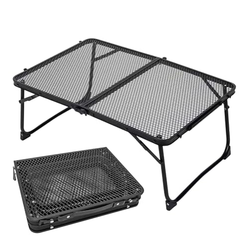 Outdoor Klapptisch, Küchentisch Mit Netztischplatte, Tragbarer Metall Schreibtisch 60 x 40 cm Für Wohnung Terrasse Balkon Garten von Generisch