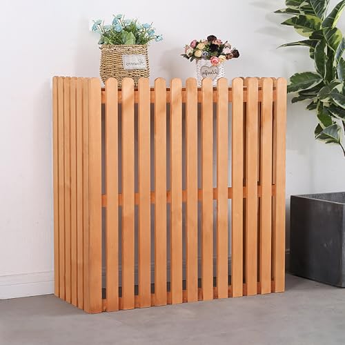 Outdoor Klimaanlage Abdeckung, Holz Lamellenregal für Pflanzenständer, 4-seitige Verdeckung schützt vor abgefallenen Blättern und Schmutz Outdoor Klimaanlage Abdeckung, Holz Lamellenregal für Pflanzenständer, 4-seitige Verdeckung schützt vor abgefallenen Blättern und Schmutz von Generisch