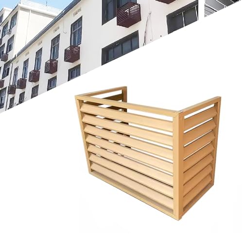 Outdoor-Klimaanlagenabdeckung mit geneigtem Gitter zur Geräuschreduzierung und ästhetischen Verbesserung, perfekt für Wärmepumpe und Sichtschutzzaun von Generisch